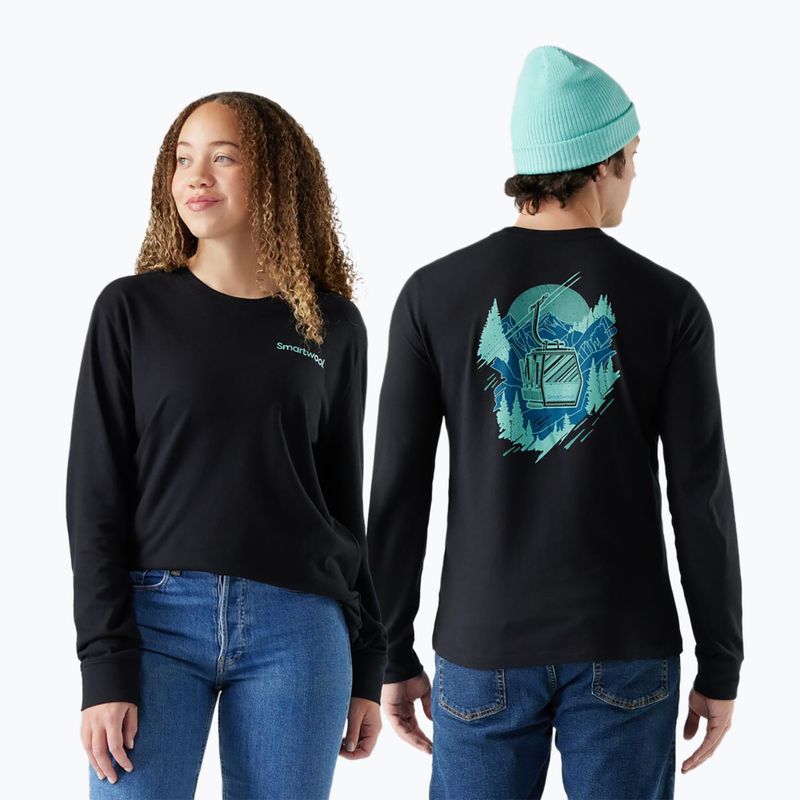 Лонгслів чоловічий Smartwool Gondola View Graphic Tee black 2