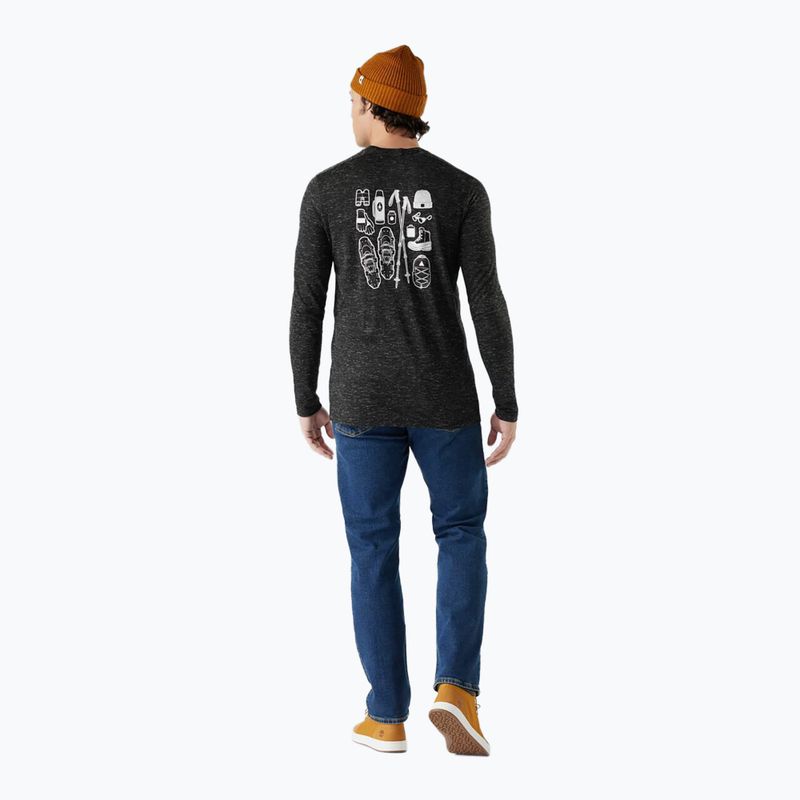 Лонгслів чоловічий Smartwool Merino Hemp Blend Gear Up Graphic black heather 2