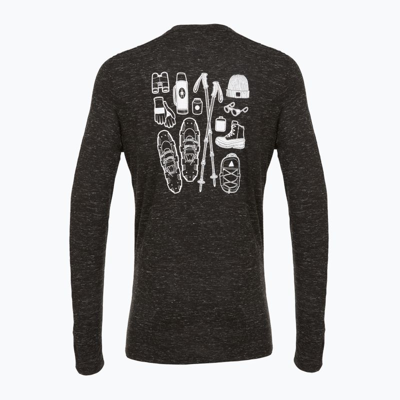 Лонгслів чоловічий Smartwool Merino Hemp Blend Gear Up Graphic black heather 4
