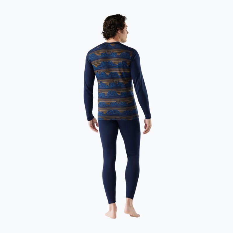 Термокофта чоловіча Smartwool Merino 250 Baselayer Crew Boxed deep navy geo peaks 2