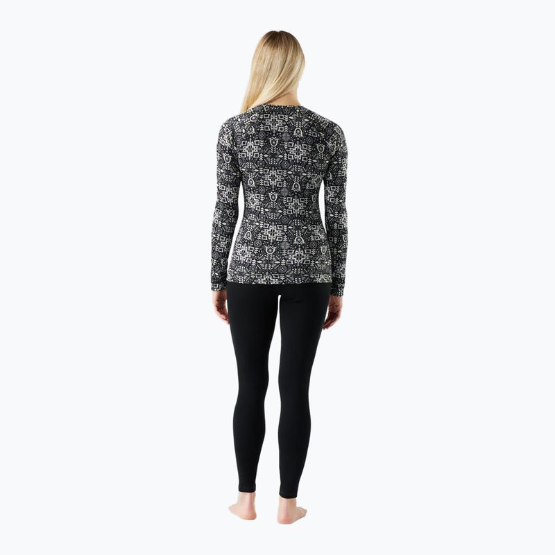 Жіночий термоактивний лонгслів Smartwool Merino 250 Baselayer Crew Boxed чорний декор квітковий 2