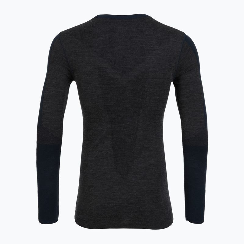 Лонгслів термічний чоловічий Smartwool Intraknit Thermal Merino Baselayer Colorblock Crew deep navy/charcoal 2