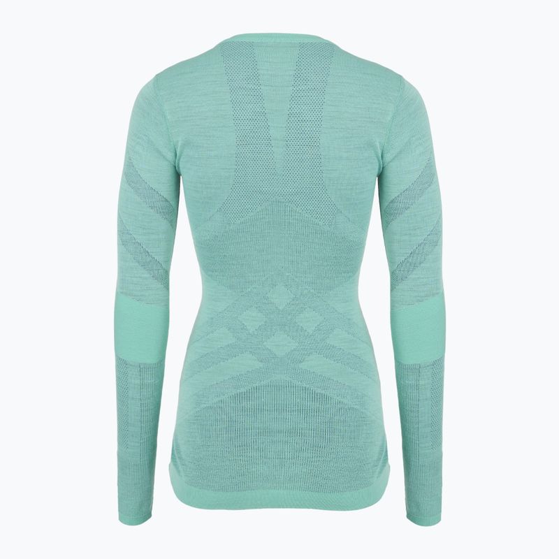 Жіноча термоактивна кофта Smartwool Intraknit Thermal Merino Baselayer Crew pacific blue/nightfall blue 2