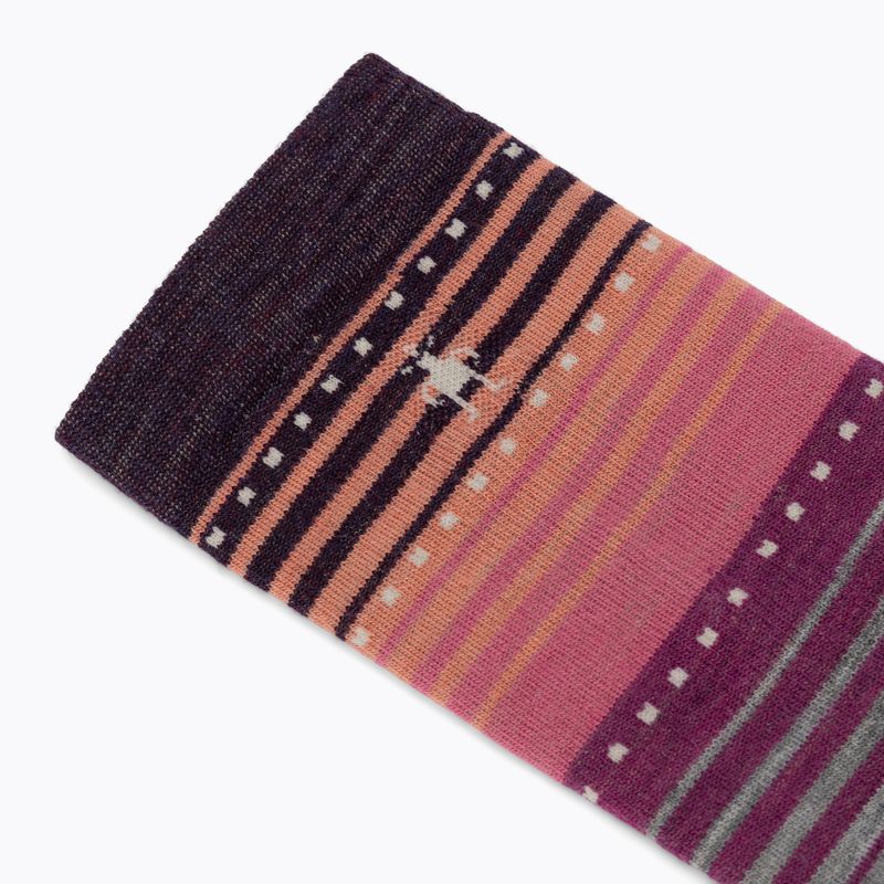 Шкарпетки жіночі Smartwool Everyday Stitch Stripe Crew fossil/purple 3