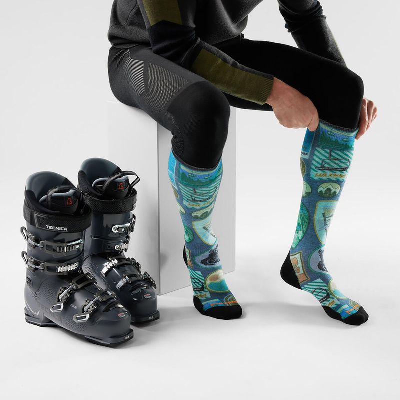 Шкарпетки гірськолижні Smartwool Ski Targeted Cushion Explorer Print OTC deep navy 2