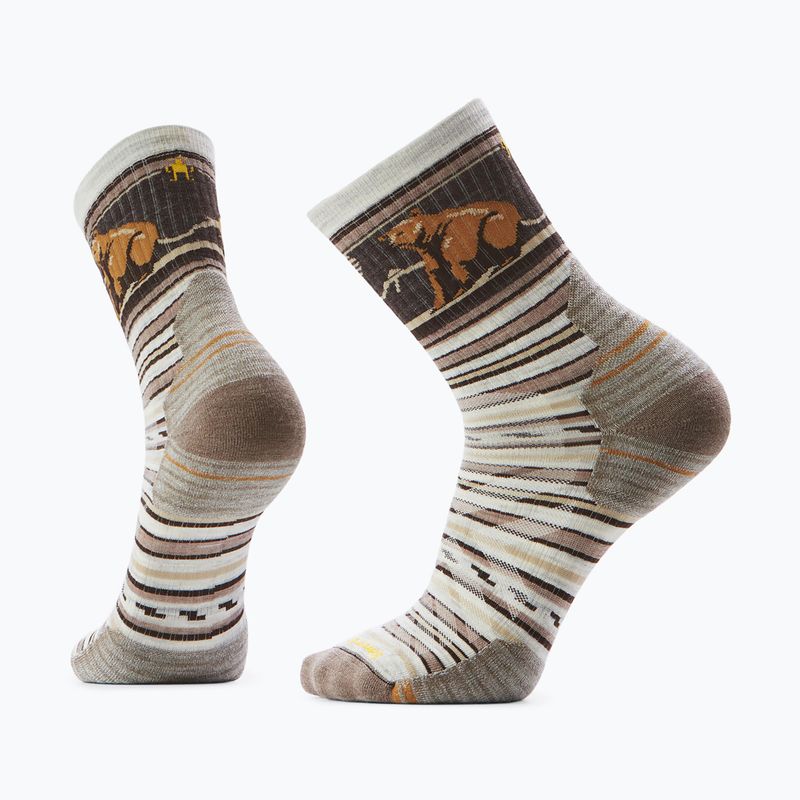Шкарпетки Smartwool Hike Targeted Cushion Bear Stripe Mid Crew ash