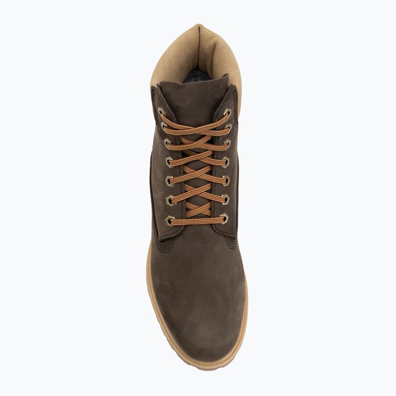 Черевики чоловічі Timberland Premium 6 Inch Lace Up Waterproof dark brown nubuck/olive 5