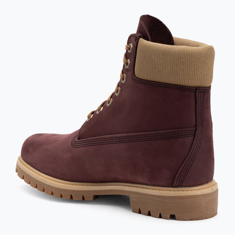 Черевики чоловічі Timberland Premium 6 Inch Lace Up Waterproof burgundy olive 3