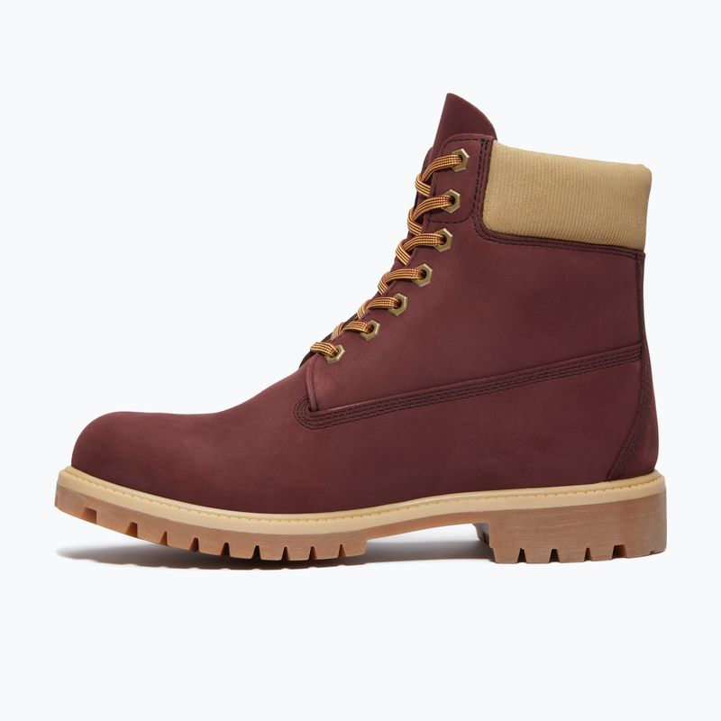 Черевики чоловічі Timberland Premium 6 Inch Lace Up Waterproof burgundy olive 2