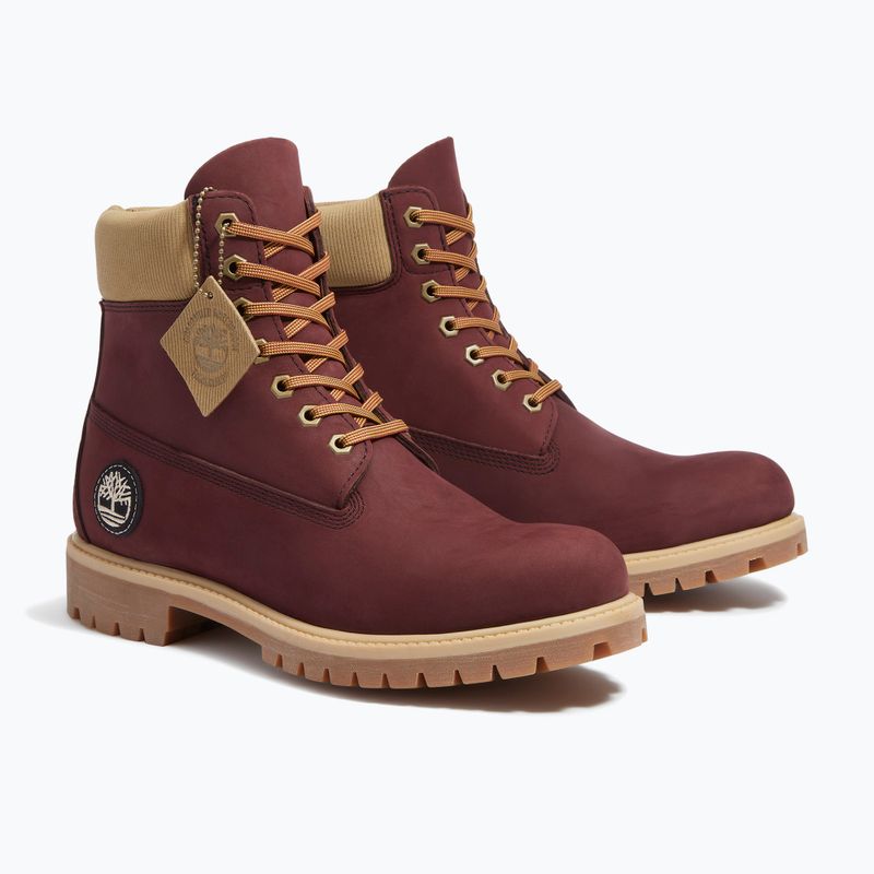 Черевики чоловічі Timberland Premium 6 Inch Lace Up Waterproof burgundy olive 3