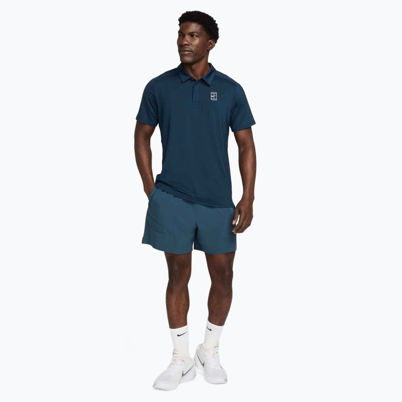 Футболка поло тенісна чоловіча Nike Court Dri-Fit Advantage armory navy / white / white 2