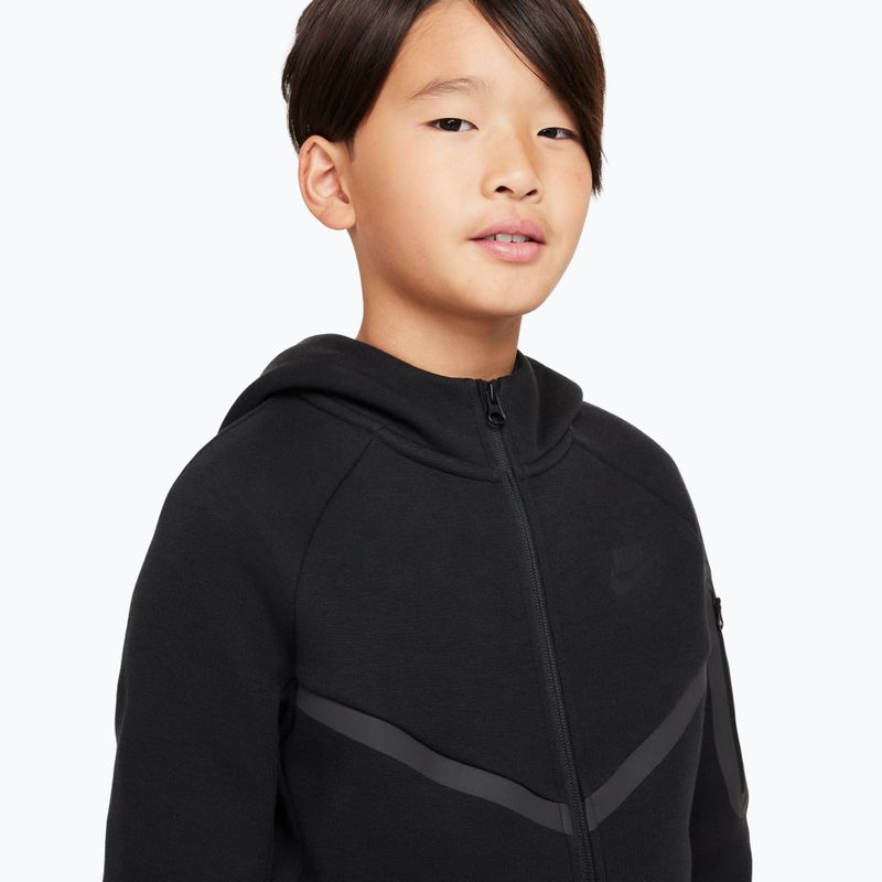 Кофта дитяча Nike Sportswear Tech Fleece Full Zip black/black/black 4