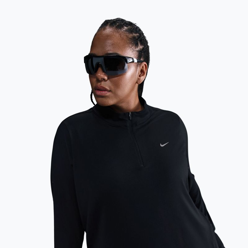 Лонгслів для бігу жіночий Nike Swift Dri-FIT UV 1/4-Zip Plus Size black 3