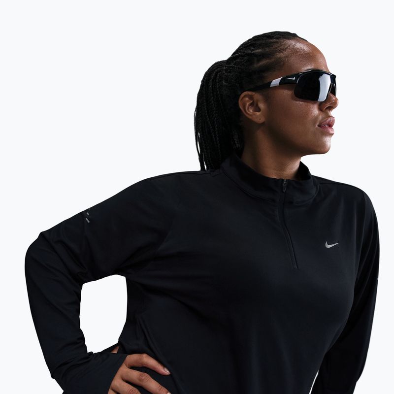 Лонгслів для бігу жіночий Nike Swift Dri-FIT UV 1/4-Zip Plus Size black 4