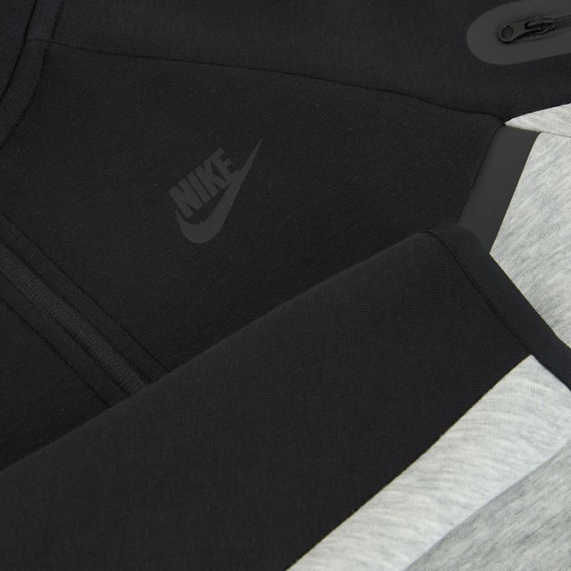 Кофта дитяча Nike Sportswear Tech Fleece Full-Zip dark grey heather/black/black/black 9