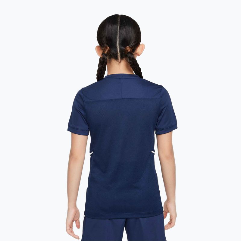 Дитяча футбольна футболка Nike Academy Dri-Fit Jr midnight navy/midnight navy/white/white 3