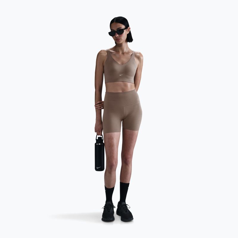 Бюстгальтер для тренувань Nike Alate Medium Support Longline mink brown/white 2