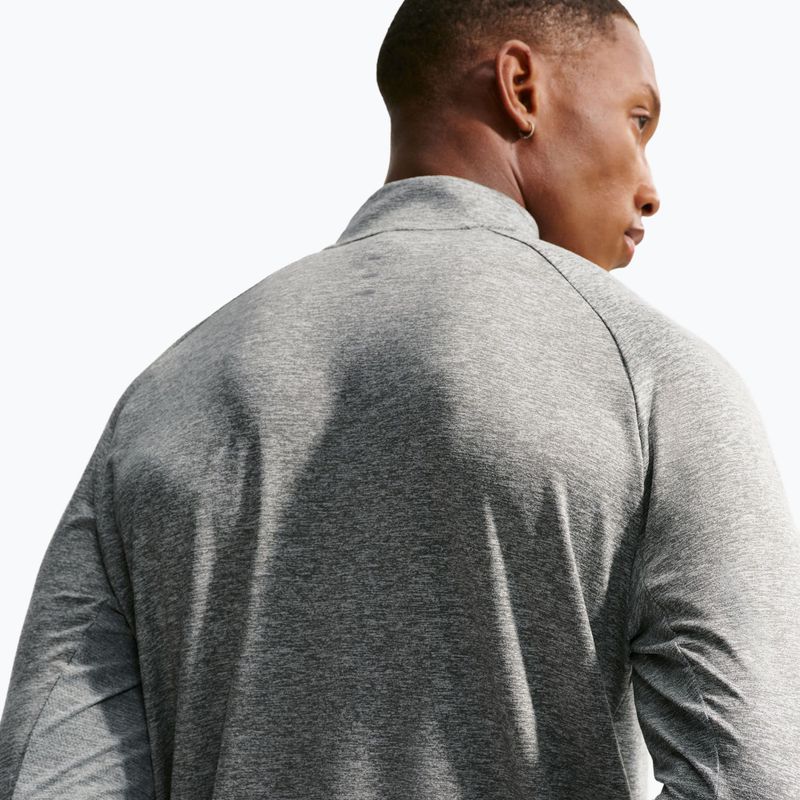 Кофта для бігу чоловіча Nike Stride 1/4 Zip Dri-Fit smoke grey/heather 6