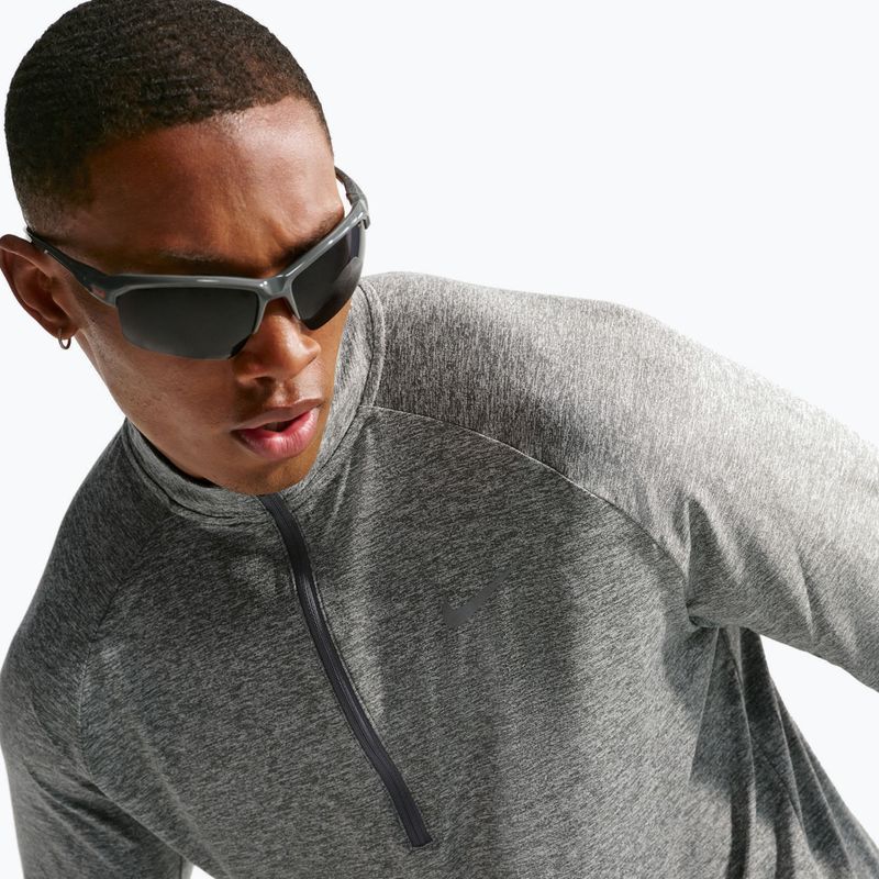 Кофта для бігу чоловіча Nike Stride 1/4 Zip Dri-Fit smoke grey/heather 7