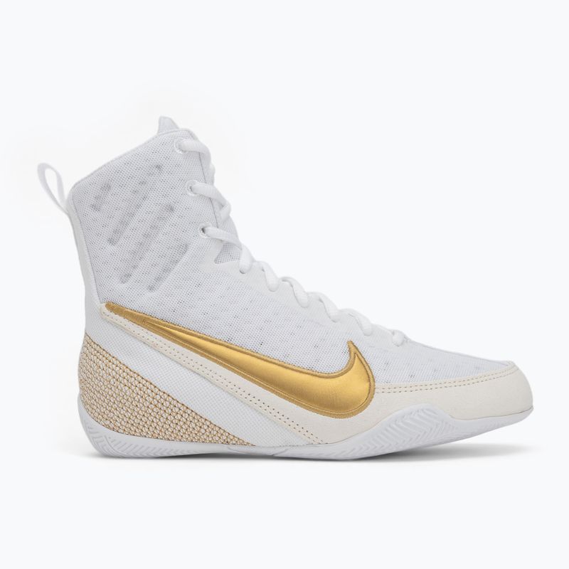 Кросівки боксерські Nike Machomai 3 white/metallic gold 2