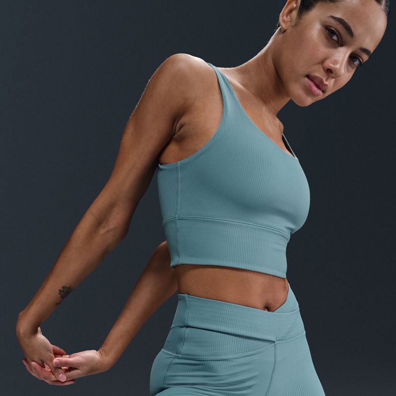 Бюстгальтер для тренувань Nike Zenvy Rib Light Support smokey blue/white 5