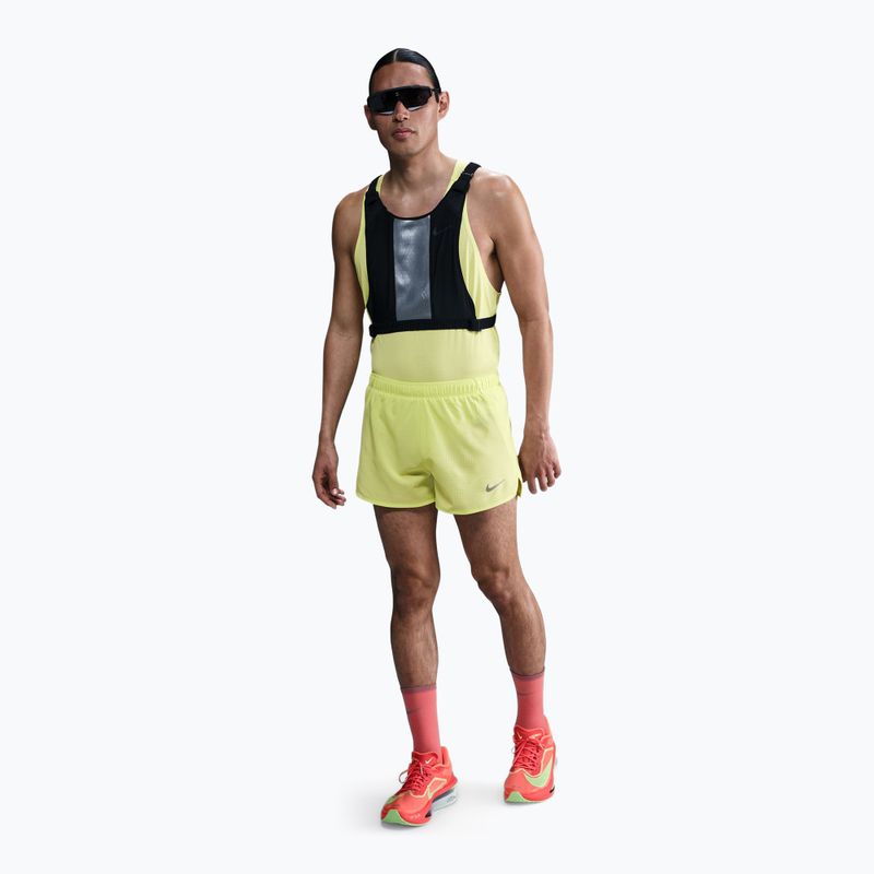 Шорти для бігу чоловічі Nike Fast Dri-Fit Brief Lined 3" light lemon twist/black 2
