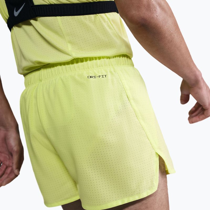 Шорти для бігу чоловічі Nike Fast Dri-Fit Brief Lined 3" light lemon twist/black 5