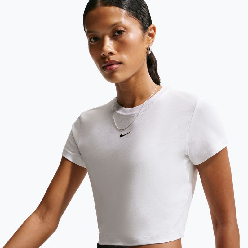 Футболка жіноча Nike Sportswear Chill Knit white/black 4