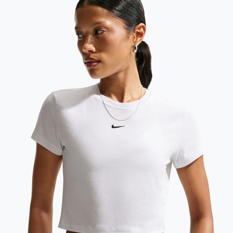 Футболка жіноча Nike Sportswear Chill Knit white/black 5