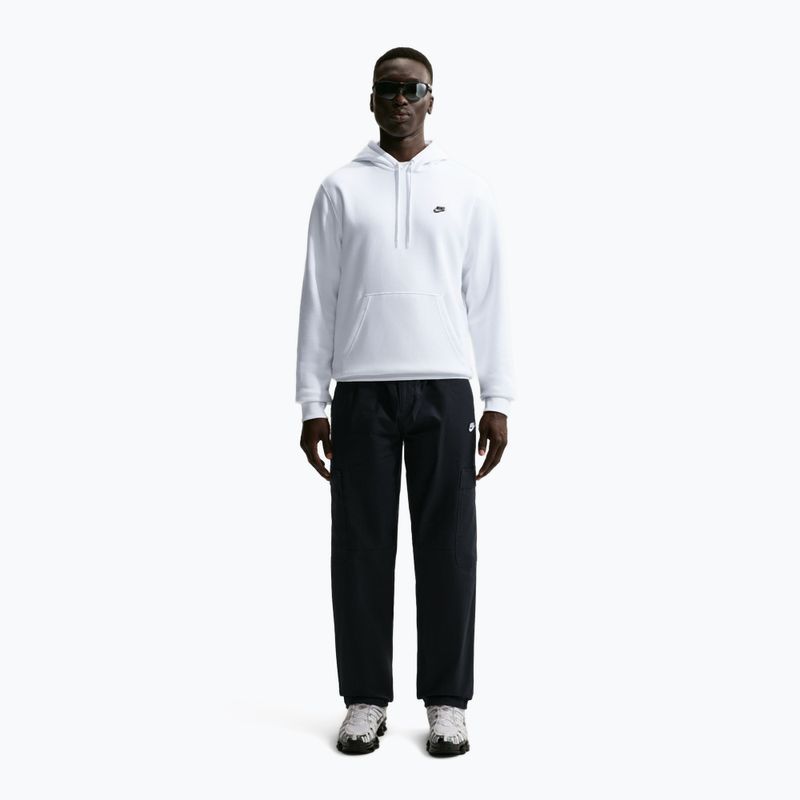 Кофта чоловіча Nike Club Pullover Hoodie white/white/black 6