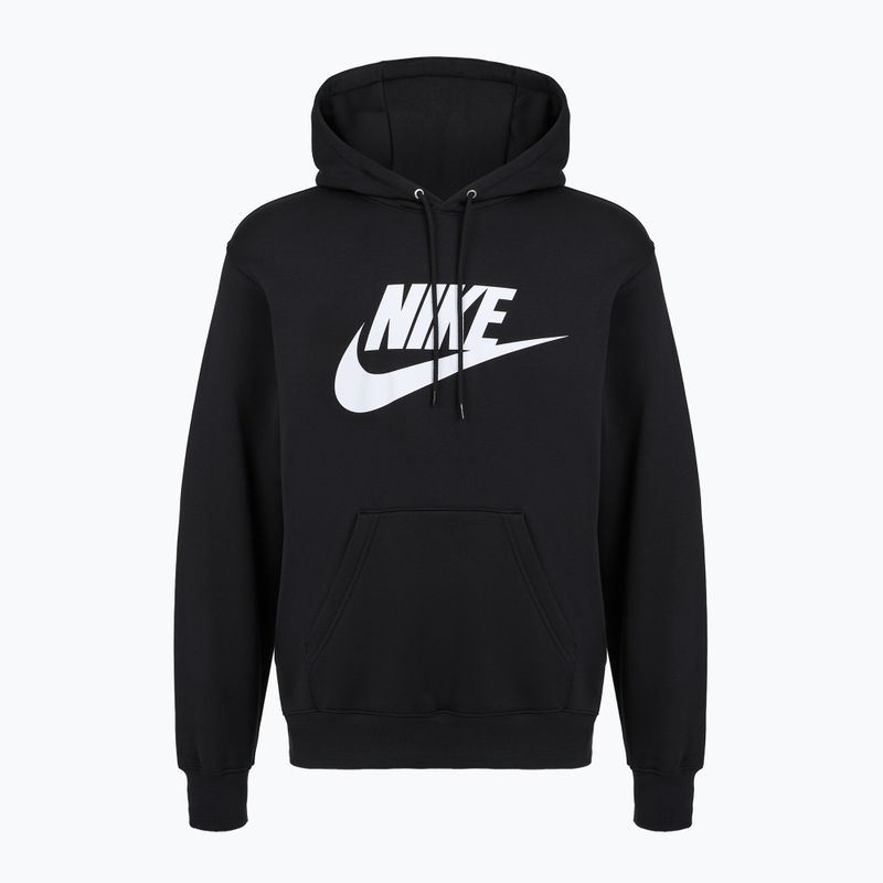 Кофта чоловіча Nike Club Pullover Hoodie black/black/white 6