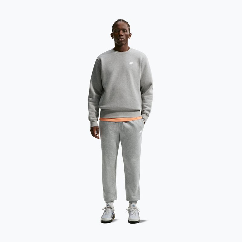 Штани чоловічі Nike Club Cuffed Brushed dark grey heather/light smoke grey/white 2