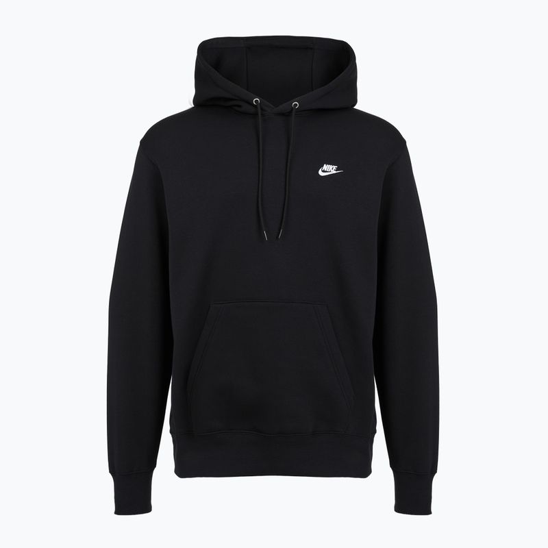 Кофта чоловіча Nike Club Pullover Hoodie black/black/white 6