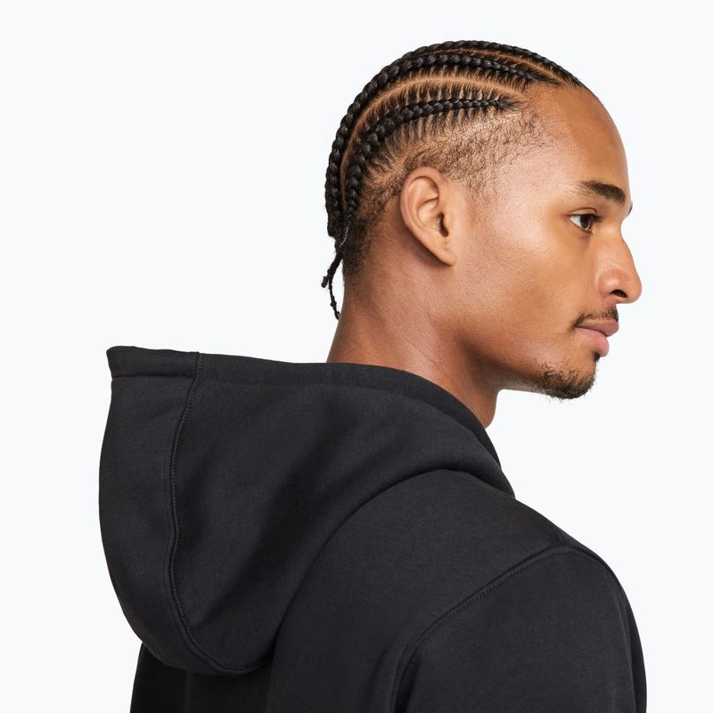 Кофта чоловіча Nike Club Full Zip Hoodie black/black/white 5