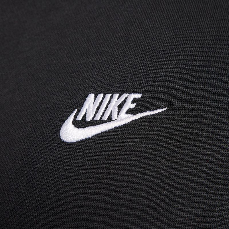 Кофта чоловіча Nike Club Full Zip Hoodie black/black/white 7