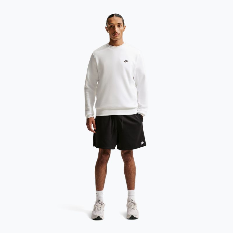 Кофта чоловіча Nike Club Fleece Crew white/black 2