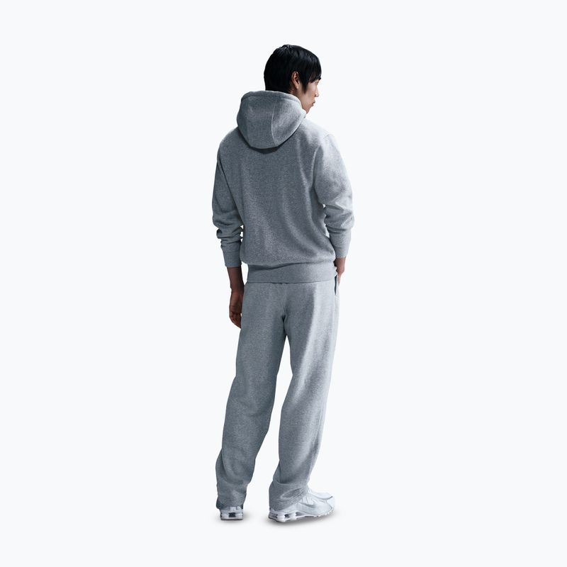 Кофта чоловіча Nike Club Full Zip Hoodie dark grey heather/light smoke grey/white 3