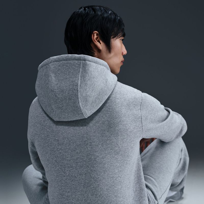 Кофта чоловіча Nike Club Full Zip Hoodie dark grey heather/light smoke grey/white 6