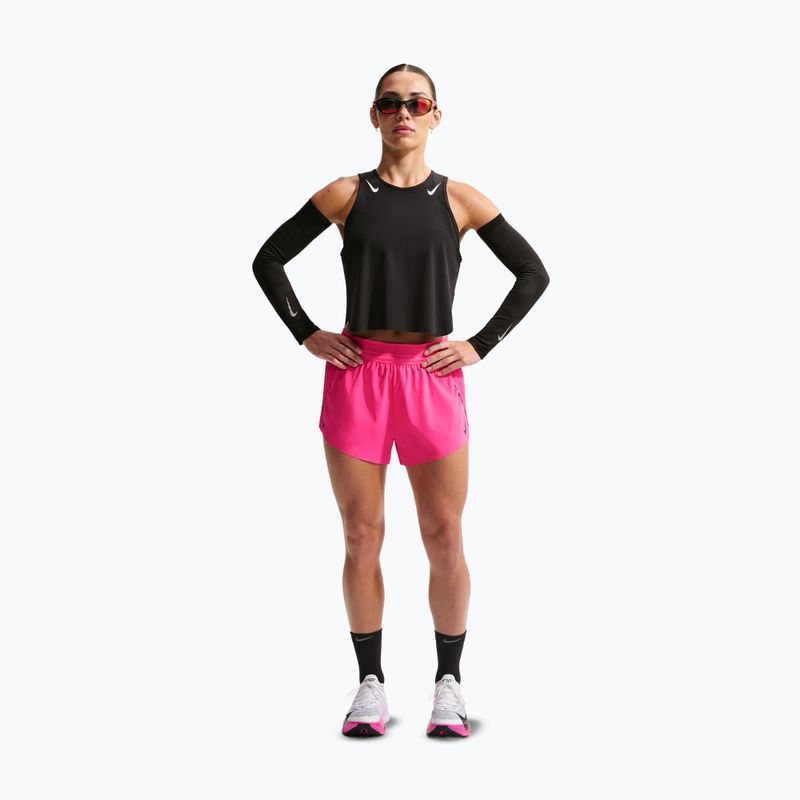 Шорти для бігу жіночі Nike AeroSwift Dri-Fit ADV Mid-Rise 3" hyper pink/black 2