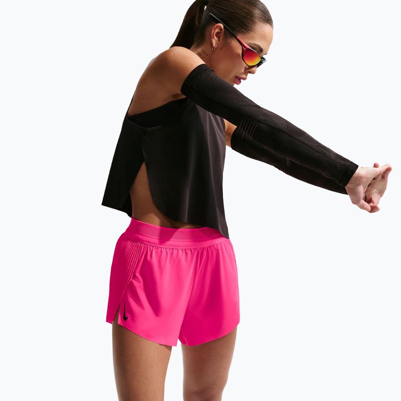 Шорти для бігу жіночі Nike AeroSwift Dri-Fit ADV Mid-Rise 3" hyper pink/black 4