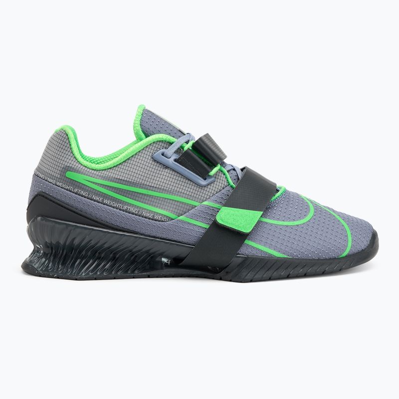 Кросівки для важкої атлетики Nike Romaleos 4 ashen slate/green strike/anthracite 2