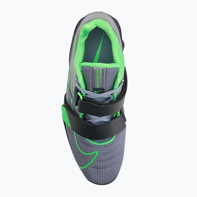 Кросівки для важкої атлетики Nike Romaleos 4 ashen slate/green strike/anthracite 5