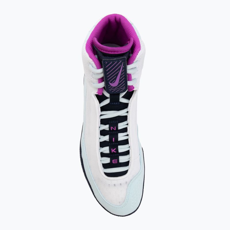 Кросівки борцівські Nike Inflict 4 white/hyper violet/glacier blue/obsidian 5