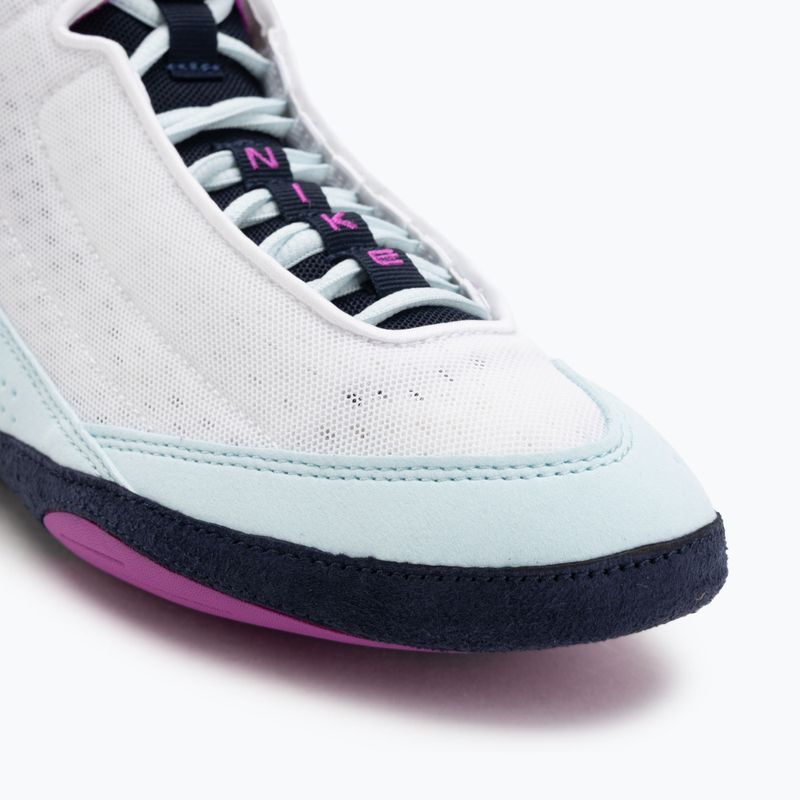 Кросівки борцівські Nike Inflict 4 white/hyper violet/glacier blue/obsidian 7