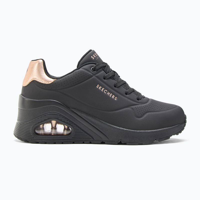 Кросівки жіночі SKECHERS Uno Wedge Hi Steps black/rose gold 2