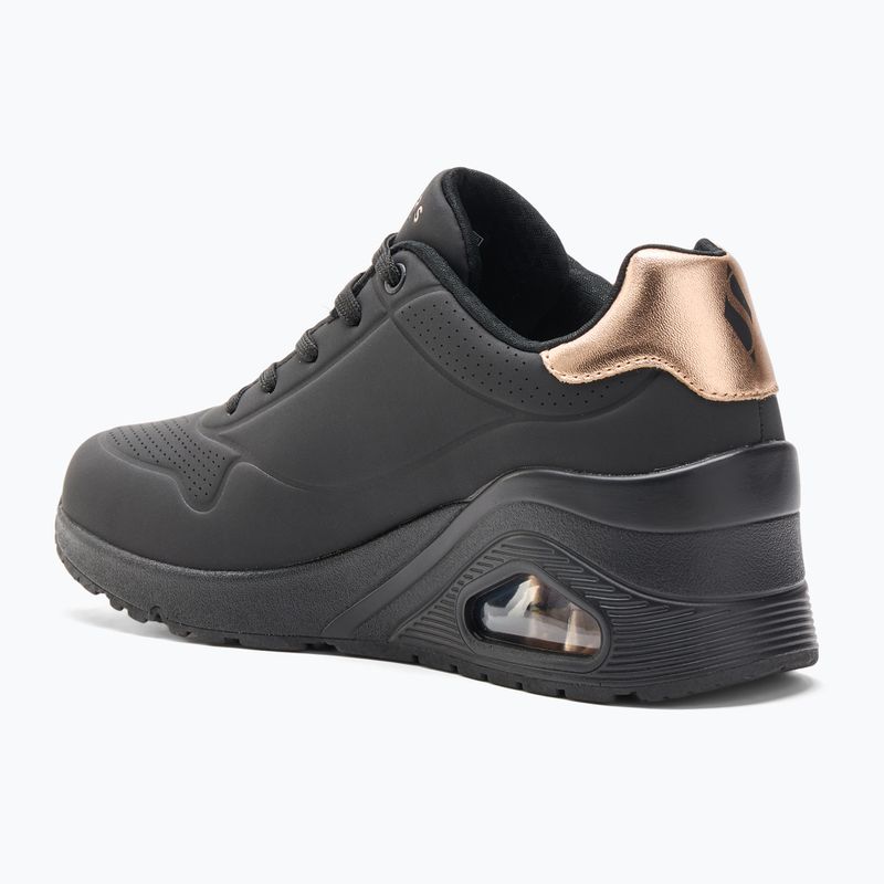 Кросівки жіночі SKECHERS Uno Wedge Hi Steps black/rose gold 3