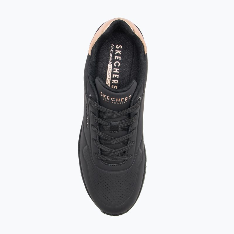 Кросівки жіночі SKECHERS Uno Wedge Hi Steps black/rose gold 5