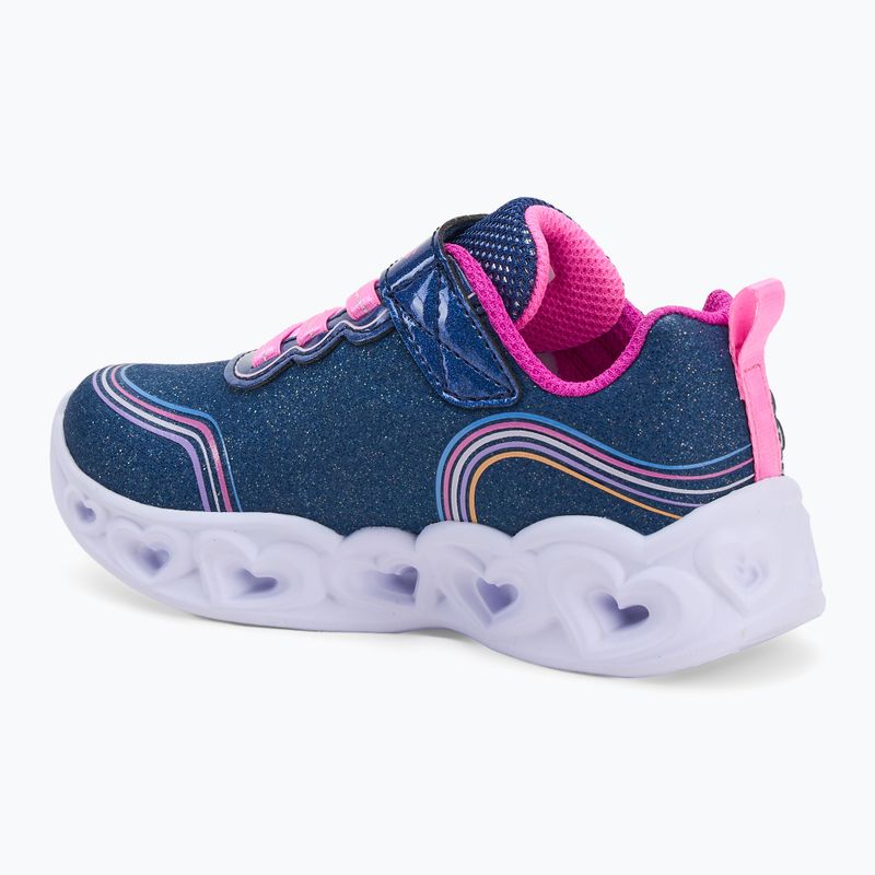Кросівки дитячі SKECHERS Heart Lights Retro Hearts navy leather/multi trim 3