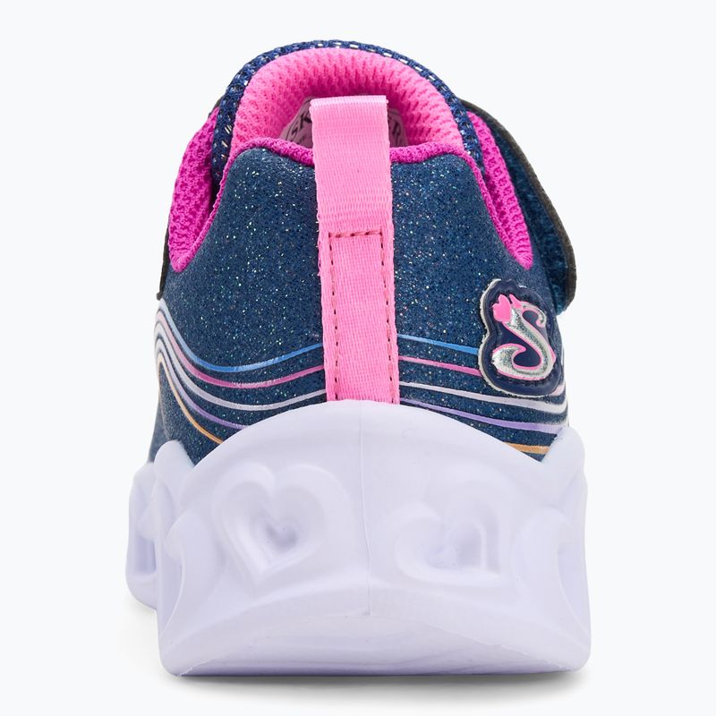 Кросівки дитячі SKECHERS Heart Lights Retro Hearts navy leather/multi trim 6
