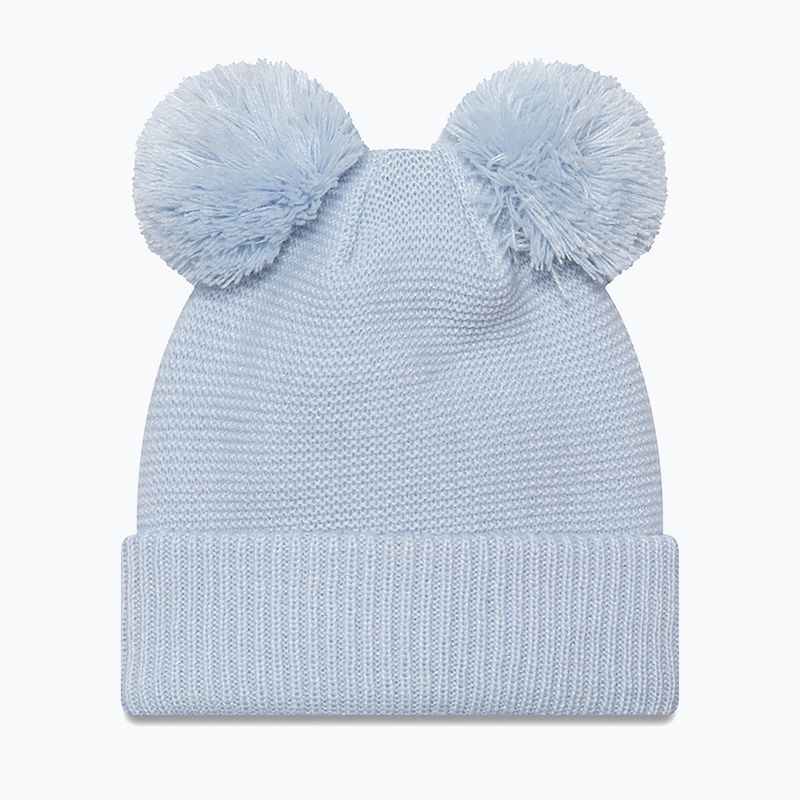 Жіноча зимова шапка New Era Wmns Double Pom Nyy пастельно-блакитна 2